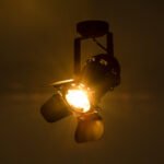 GLOBOSTAR® DETROIT 01372 Vintage Φωτιστικό Οροφής με Ντουί 1 x E27 AC 220-240V IP20 - Μαύρο - Μ26 x Π26 x Υ37cm - Image 3