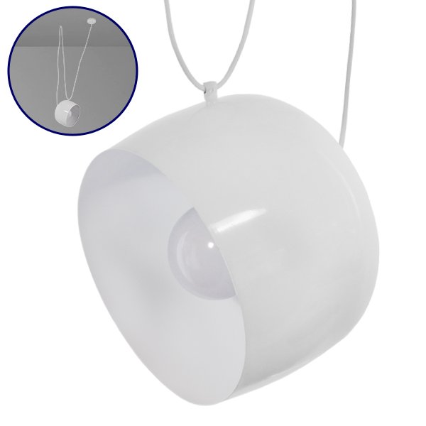 01374_0_0 GLOBOSTAR® JASPER 01374 Μοντέρνο Κρεμαστό Φωτιστικό Οροφής με Ντουί 1 x E27 AC 220-240V IP20 - Λευκό - Μ25 x Π25 x Υ22cm - Image 1