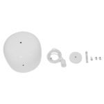 GLOBOSTAR® JASPER 01374 Μοντέρνο Κρεμαστό Φωτιστικό Οροφής με Ντουί 1 x E27 AC 220-240V IP20 - Λευκό - Μ25 x Π25 x Υ22cm - Image 5