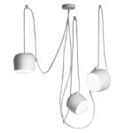 GLOBOSTAR® JASPER 01376 Μοντέρνό Κρεμαστό Φωτιστικό Οροφής με Ντουί 3 x E27 AC 220-240V IP20 - Λευκό - Μ75 x Π75 x Υ22cm - Σετ 3 Τεμαχίων - Image 2