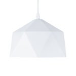 GLOBOSTAR® HEXAGON 01377 Μοντέρνο Κρεμαστό Φωτιστικό Οροφής με Ντουί 1 x E27 AC 220-240V IP20 - Λευκό & Χρυσό - Μ21.5 x Π21.5 x Y15cm - Image 5