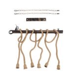 GLOBOSTAR® RAILROAD 01379 Vintage Κρεμαστό Φωτιστικό Οροφής με Ντουί 6 x E27 AC 220-240V IP20 - Μπεζ & Χάλκινο - Μ80 x Π4 x Y55cm - Image 8