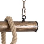 GLOBOSTAR® RAILROAD 01380 Vintage Κρεμαστό Φωτιστικό Οροφής με Ντουί 10 x E27 AC 220-240V IP20 - Μπεζ & Χάλκινο - Μ150 x Π4 x Y62.5cm - Image 8