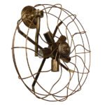GLOBOSTAR® FAN 01381 Vintage Φωτιστικό Τοίχου - Απλίκα με Ντουί 5 x E27 AC 220-240V IP20 - Μπρούτζινο - Μ46 x Π22 x Υ46cm - Image 6