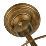 GLOBOSTAR® FAN 01381 Vintage Φωτιστικό Τοίχου - Απλίκα με Ντουί 5 x E27 AC 220-240V IP20 - Μπρούτζινο - Μ46 x Π22 x Υ46cm - Image 8