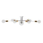 GLOBOSTAR® OLINDA 01383 Μοντέρνο Φωτιστικό Οροφής με Ντουί 10 x E27 AC 220-240V IP20 - Λευκό & Χρυσό - Μ95 x Π95 x Υ17cm - Image 4