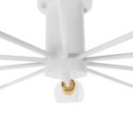 GLOBOSTAR® OLINDA 01383 Μοντέρνο Φωτιστικό Οροφής με Ντουί 10 x E27 AC 220-240V IP20 - Λευκό & Χρυσό - Μ95 x Π95 x Υ17cm - Image 5