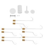 GLOBOSTAR® OLINDA 01383 Μοντέρνο Φωτιστικό Οροφής με Ντουί 10 x E27 AC 220-240V IP20 - Λευκό & Χρυσό - Μ95 x Π95 x Υ17cm - Image 7