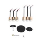 GLOBOSTAR® OLINDA 01384 Μοντέρνο Φωτιστικό Οροφής με Ντουί 6 x E27 AC 220-240V IP20 - Μαύρο & Χάλκινο - Μ60 x Π60 x Υ20cm - Image 10