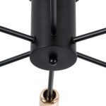 GLOBOSTAR® OLINDA 01384 Μοντέρνο Φωτιστικό Οροφής με Ντουί 6 x E27 AC 220-240V IP20 - Μαύρο & Χάλκινο - Μ60 x Π60 x Υ20cm - Image 9