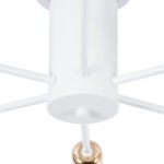 GLOBOSTAR® OLINDA 01385 Μοντέρνο Φωτιστικό Οροφής με Ντουί 6 x E27 AC 220-240V IP20 - Λευκό & Χάλκινο - Μ60 x Π60 x Υ20cm - Image 8