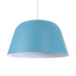 GLOBOSTAR® UPVALE 01286 Μοντέρνο Κρεμαστό Φωτιστικό Οροφής με Ντουί 1 x E27 AC 220-240V IP20 - Γαλάζιο & Λευκό - Μ40 x Π40 x Υ24cm