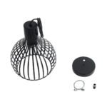 GLOBOSTAR® SCANDI 01386 Vintage Κρεμαστό Φωτιστικό Οροφής με Ντουί 1 x E27 AC 220-240V IP20 - Μαύρο - Μ23 x Π23 x Υ30cm - Image 11