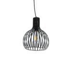 GLOBOSTAR® SCANDI 01386 Vintage Κρεμαστό Φωτιστικό Οροφής με Ντουί 1 x E27 AC 220-240V IP20 - Μαύρο - Μ23 x Π23 x Υ30cm - Image 2