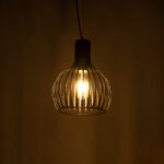 GLOBOSTAR® SCANDI 01386 Vintage Κρεμαστό Φωτιστικό Οροφής με Ντουί 1 x E27 AC 220-240V IP20 - Μαύρο - Μ23 x Π23 x Υ30cm - Image 3