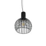 GLOBOSTAR® SCANDI 01386 Vintage Κρεμαστό Φωτιστικό Οροφής με Ντουί 1 x E27 AC 220-240V IP20 - Μαύρο - Μ23 x Π23 x Υ30cm - Image 6