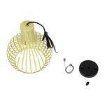 GLOBOSTAR® SCANDI 01387 Vintage Κρεμαστό Φωτιστικό Οροφής με Ντουί 1 x E27 AC 220-240V IP20 - Μπεζ - Μ23 x Π23 x Υ30cm - Image 11