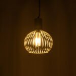 GLOBOSTAR® SCANDI 01387 Vintage Κρεμαστό Φωτιστικό Οροφής με Ντουί 1 x E27 AC 220-240V IP20 - Μπεζ - Μ23 x Π23 x Υ30cm - Image 3