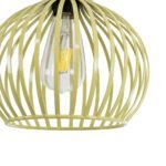 GLOBOSTAR® SCANDI 01387 Vintage Κρεμαστό Φωτιστικό Οροφής με Ντουί 1 x E27 AC 220-240V IP20 - Μπεζ - Μ23 x Π23 x Υ30cm - Image 8