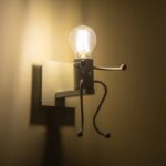 GLOBOSTAR® LITTLEMAN 01389 Μοντέρνο Φωτιστικό Τοίχου - Απλίκα με Ντουί 1 x E27 AC 220-240V IP20 - Λευκό - Μ12 x Π19 x Υ17cm - Image 3