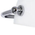 GLOBOSTAR® LIBRARY 01390 Vintage Επιτραπέζιο Φωτιστικό Πορτατίφ με Ντουί 1 x E27 AC 220-240V IP20 - Λευκό & Ασημί - Μ26.5 x Π19 x Υ38cm - Image 9