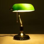 GLOBOSTAR® LIBRARY 01391 Vintage Επιτραπέζιο Φωτιστικό Πορτατίφ με Ντουί 1 x E27 AC 220-240V IP20 - Πράσινο & Χρυσό - Μ26.5 x Π19 x Υ38cm - Image 3