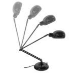 GLOBOSTAR® OFFICE 01392 Μοντέρνο Επιτραπέζιο Φωτιστικό Πορτατίφ με Ντουί 1 x E27 AC 220-240V IP20 - Μαύρο - Μ12 x Π12 x Υ80cm - Image 4