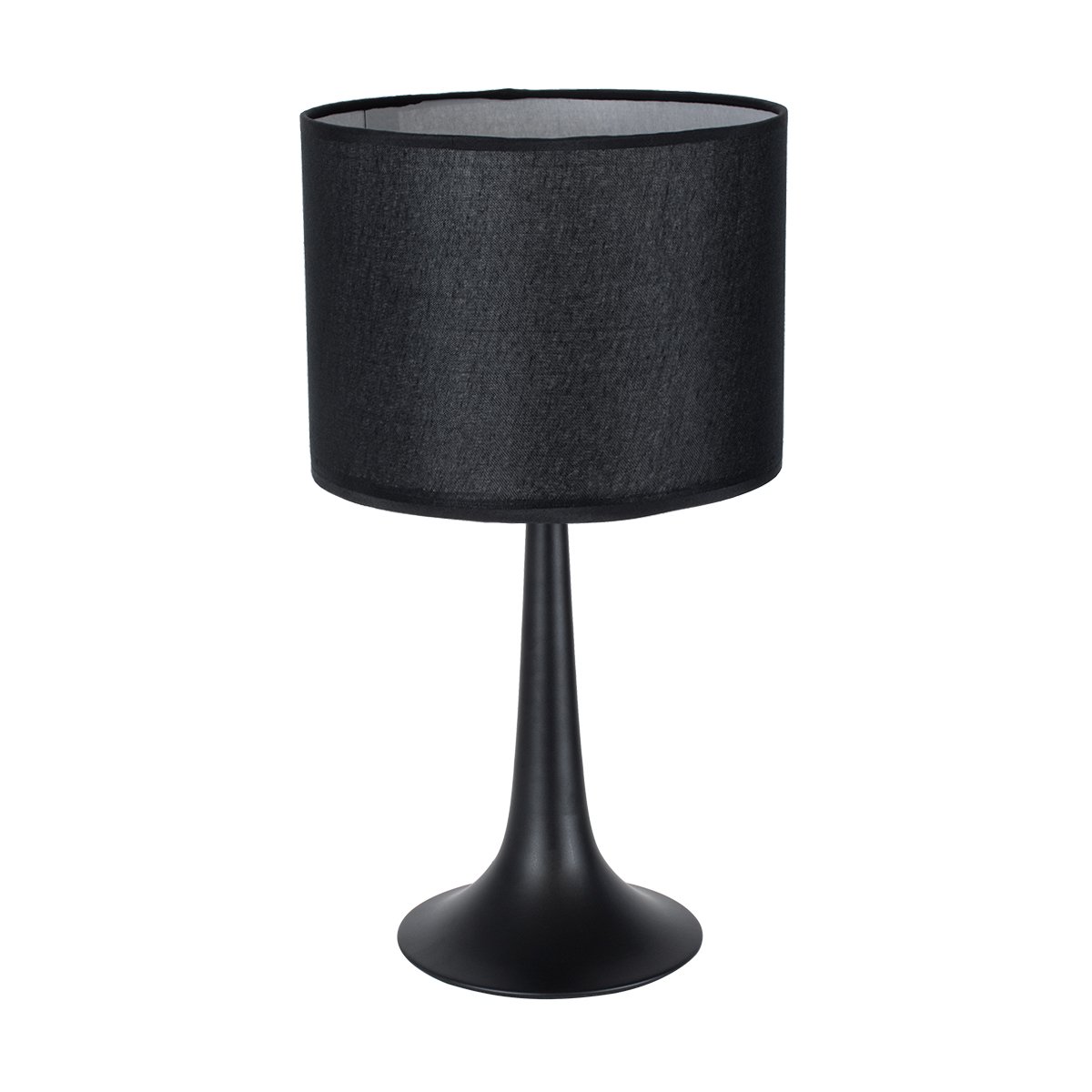 01394_0 GLOBOSTAR® AMBROSIA 01394 Μοντέρνο Επιτραπέζιο Φωτιστικό Πορτατίφ με Ντουί 1 x E27 AC 220-240V IP20 - Μαύρο - Μ25 x Π25 x Υ46cm - Image 1