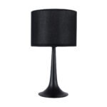 GLOBOSTAR® AMBROSIA 01394 Μοντέρνο Επιτραπέζιο Φωτιστικό Πορτατίφ με Ντουί 1 x E27 AC 220-240V IP20 - Μαύρο - Μ25 x Π25 x Υ46cm - Image 4