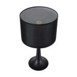 GLOBOSTAR® AMBROSIA 01394 Μοντέρνο Επιτραπέζιο Φωτιστικό Πορτατίφ με Ντουί 1 x E27 AC 220-240V IP20 - Μαύρο - Μ25 x Π25 x Υ46cm - Image 6