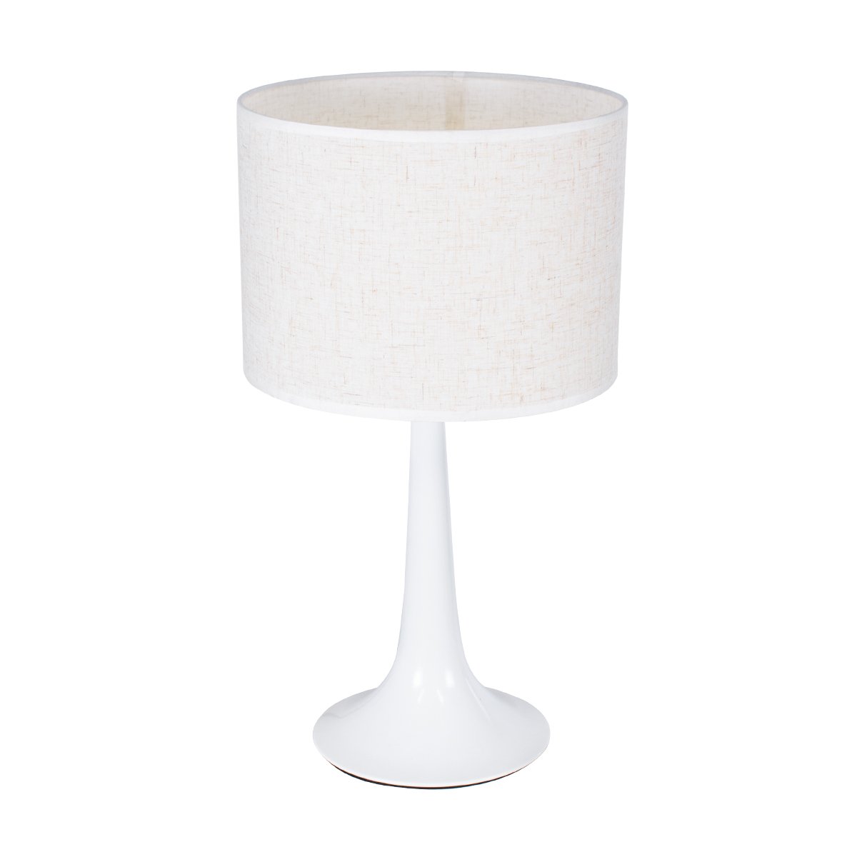 01395_0 GLOBOSTAR® AMBROSIA 01395 Μοντέρνο Επιτραπέζιο Φωτιστικό Πορτατίφ με Ντουί 1 x E27 AC 220-240V IP20 - Λευκό - Μ25 x Π25 x Υ46cm - Image 1