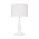 GLOBOSTAR® AMBROSIA 01395 Μοντέρνο Επιτραπέζιο Φωτιστικό Πορτατίφ με Ντουί 1 x E27 AC 220-240V IP20 - Λευκό - Μ25 x Π25 x Υ46cm - Image 4