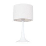 GLOBOSTAR® AMBROSIA 01395 Μοντέρνο Επιτραπέζιο Φωτιστικό Πορτατίφ με Ντουί 1 x E27 AC 220-240V IP20 - Λευκό - Μ25 x Π25 x Υ46cm - Image 5