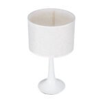 GLOBOSTAR® AMBROSIA 01395 Μοντέρνο Επιτραπέζιο Φωτιστικό Πορτατίφ με Ντουί 1 x E27 AC 220-240V IP20 - Λευκό - Μ25 x Π25 x Υ46cm - Image 6