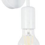 GLOBOSTAR® DON 01397 Vintage Φωτιστικό Τοίχου - Απλίκα με Ντουί 1 x E27 AC 220-240V IP20 - Λευκό - Μ10 x Π7 x Υ16cm - Image 7