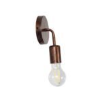 GLOBOSTAR® DON 01398 Vintage Φωτιστικό Τοίχου - Απλίκα με Ντουί 1 x E27 AC 220-240V IP20 - Χάλκινο Εφέ Σκουριάς - Μ10 x Π7 x Υ16cm - Image 4