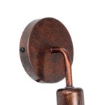 GLOBOSTAR® DON 01398 Vintage Φωτιστικό Τοίχου - Απλίκα με Ντουί 1 x E27 AC 220-240V IP20 - Χάλκινο Εφέ Σκουριάς - Μ10 x Π7 x Υ16cm - Image 6