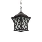 GLOBOSTAR® LINCOLN 01399 Vintage Κρεμαστό Φωτιστικό Οροφής με Ντουί 1 x E27 AC 220-240V IP20 - Καφέ & Διάφανο - Μ19 x Π19 x Υ20cm - Image 2