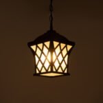 GLOBOSTAR® LINCOLN 01399 Vintage Κρεμαστό Φωτιστικό Οροφής με Ντουί 1 x E27 AC 220-240V IP20 - Καφέ & Διάφανο - Μ19 x Π19 x Υ20cm - Image 3