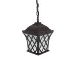 GLOBOSTAR® LINCOLN 01399 Vintage Κρεμαστό Φωτιστικό Οροφής με Ντουί 1 x E27 AC 220-240V IP20 - Καφέ & Διάφανο - Μ19 x Π19 x Υ20cm - Image 7