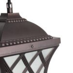 GLOBOSTAR® LINCOLN 01399 Vintage Κρεμαστό Φωτιστικό Οροφής με Ντουί 1 x E27 AC 220-240V IP20 - Καφέ & Διάφανο - Μ19 x Π19 x Υ20cm - Image 8