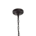 GLOBOSTAR® LINCOLN 01399 Vintage Κρεμαστό Φωτιστικό Οροφής με Ντουί 1 x E27 AC 220-240V IP20 - Καφέ & Διάφανο - Μ19 x Π19 x Υ20cm - Image 9