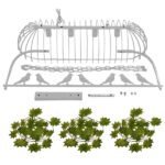 GLOBOSTAR® NEST 01403 Vintage Κρεμαστό Φωτιστικό Οροφής με Ντουί 4 x E27 AC 220-240V IP20 - Λευκό & Πράσινο - Μ103 x Π34 x Υ36.5cm - Image 9