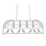 GLOBOSTAR® NEST 01403 Vintage Κρεμαστό Φωτιστικό Οροφής με Ντουί 4 x E27 AC 220-240V IP20 - Λευκό & Πράσινο - Μ103 x Π34 x Υ36.5cm - Image 7