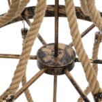 GLOBOSTAR® VICTORIAN 01404 Vintage Κρεμαστό Φωτιστικό Οροφής με Ντουί 6 x E14 AC 220-240V IP20 - Χάλκινο Εφέ Σκουριάς & Μπεζ - Μ85 x Π85 x Υ85cm - Image 12