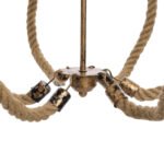 GLOBOSTAR® VICTORIAN 01404 Vintage Κρεμαστό Φωτιστικό Οροφής με Ντουί 6 x E14 AC 220-240V IP20 - Χάλκινο Εφέ Σκουριάς & Μπεζ - Μ85 x Π85 x Υ85cm - Image 9