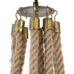 GLOBOSTAR® VICTORIAN 01405 Vintage Κρεμαστό Φωτιστικό Οροφής με Ντουί 8 x E14 AC 220-240V IP20 - Μπρούτζινο Εφέ Σκουριάς & Μπεζ - Μ87 x Π87 x Υ80cm - Image 11