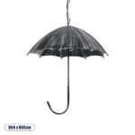 GLOBOSTAR® UMBRELLA 01407 Vintage Κρεμαστό Φωτιστικό Οροφής με Ντουί 5 x E27 AC 220-240V IP20 - Ασημί - Μ60 x Π60 x Y65cm