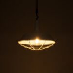 GLOBOSTAR® CRANE 01409 Vintage Κρεμαστό Φωτιστικό Οροφής με Ντουί 1 x E27 AC 220-240V IP20 - Λευκό & Μπεζ - Μ36 x Π36 x Υ31cm - Image 3