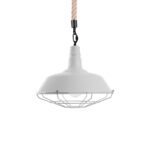 GLOBOSTAR® CRANE 01409 Vintage Κρεμαστό Φωτιστικό Οροφής με Ντουί 1 x E27 AC 220-240V IP20 - Λευκό & Μπεζ - Μ36 x Π36 x Υ31cm - Image 5